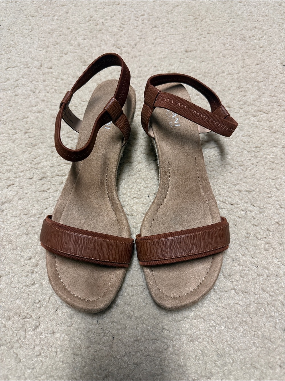 Alfani Brown Open-Toe Ankle-Strap Sandals
